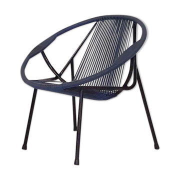 Fauteuil extérieur en fil du milieu du siècle