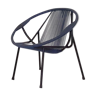 Mid-century plastic thread outdoor club chair