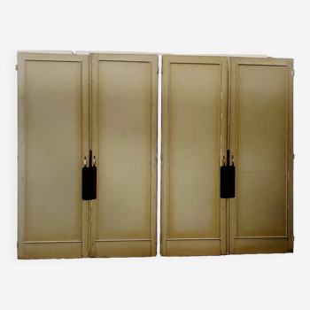 Suite of four passage doors in solid 19th century fir