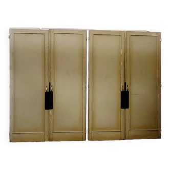 Suite of four passage doors in solid 19th century fir