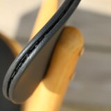 Chair 1950 skaï black light beech