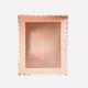Cadre photo Art Déco en miroir biseauté teinté rose