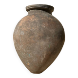 Ancient terracotta pottery jar from the 19th century