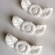 6 porte couteaux en porcelaine blanche