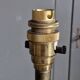 Old bronze lamp base, brown patina - Made in England