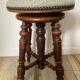Vintage turned wood piano stool