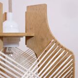 Suspension fil et bois des années 60-70.