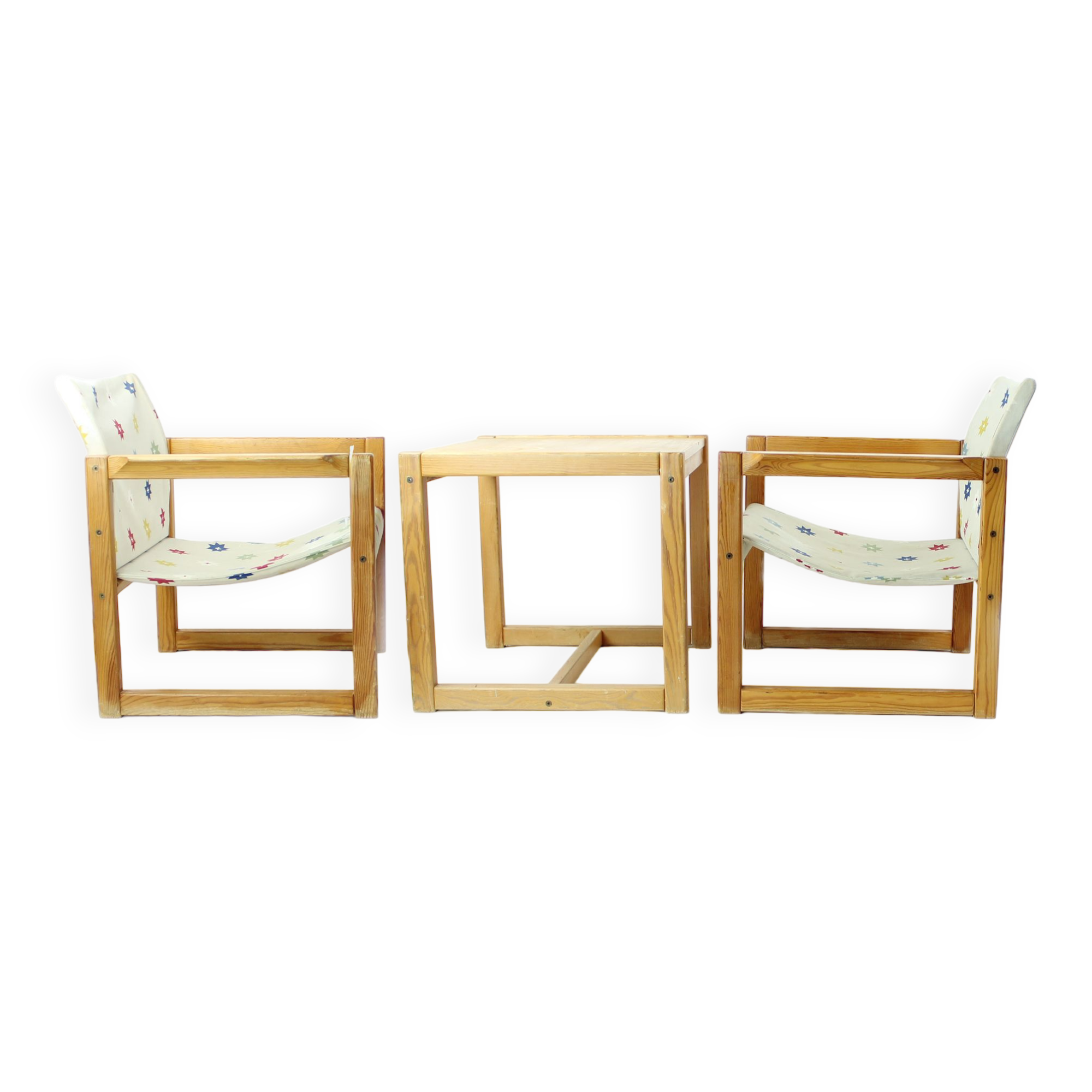 Ensemble fauteuils et table par Karin Mobring pour Ikea, années 1970