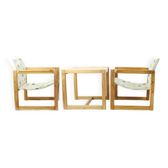 Easy Chairs And Table Set By Karin Mobring For Ikea, 1970s