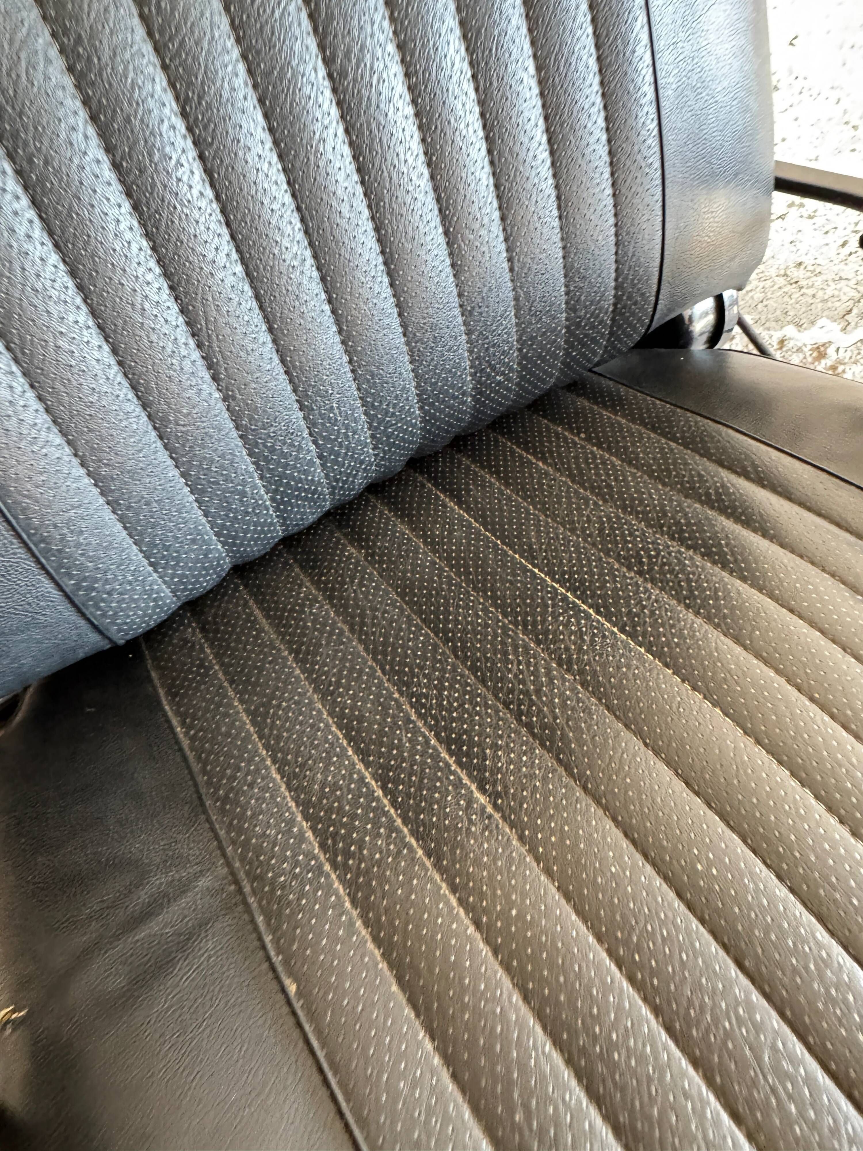 Vintage racing seat in black faux leather