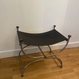 Curule stool, attributed to Maison JANSEN, 1960s-70s