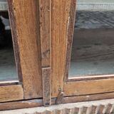 Ancien cabinet vitré en teck birman