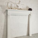 White fireplace mantle