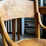 Fischel children's chair in curved wood and desk with 1 drawer