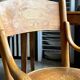 Fischel children's chair in curved wood and desk with 1 drawer