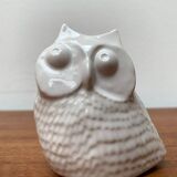 Danish mid-century ceramic owl sculpture by Søholm, 1960s.