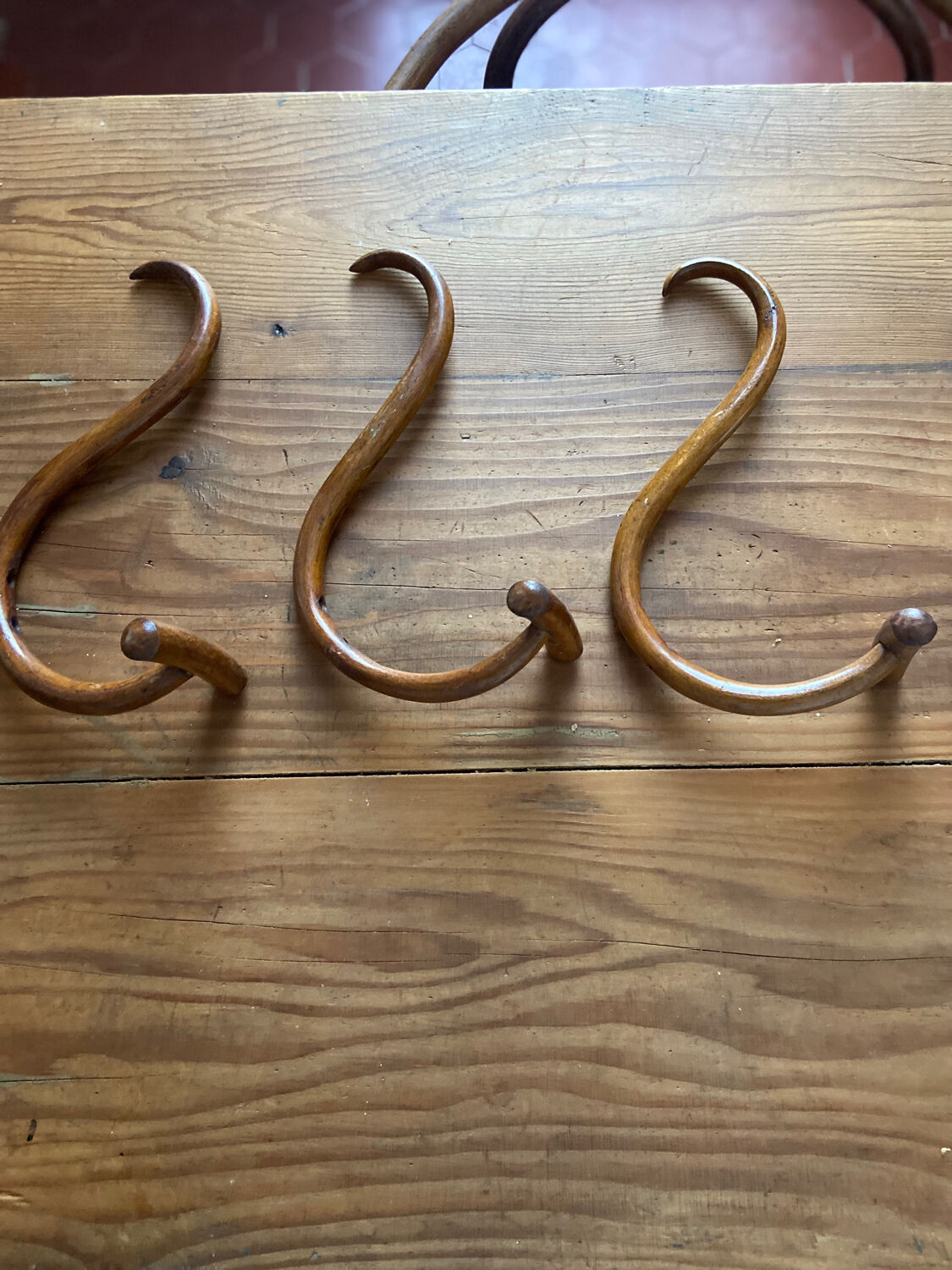 Trio de porte manteau bois
