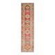 1970s vintage Turkish hand-knotted wool cotton red runner rug 110x361