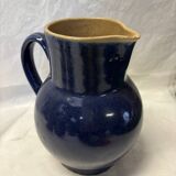 Blue stoneware pitcher