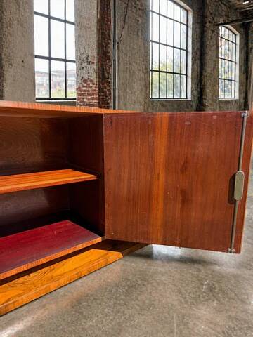 Art Deco walnut sideboard / cabinet, 1930s–1940s, Central Europe