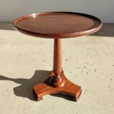 Mini harness or pedestal table in natural wood