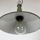 Industrial Green Enamel Military Pendant Lamp with Cast Aluminium Top, 1960