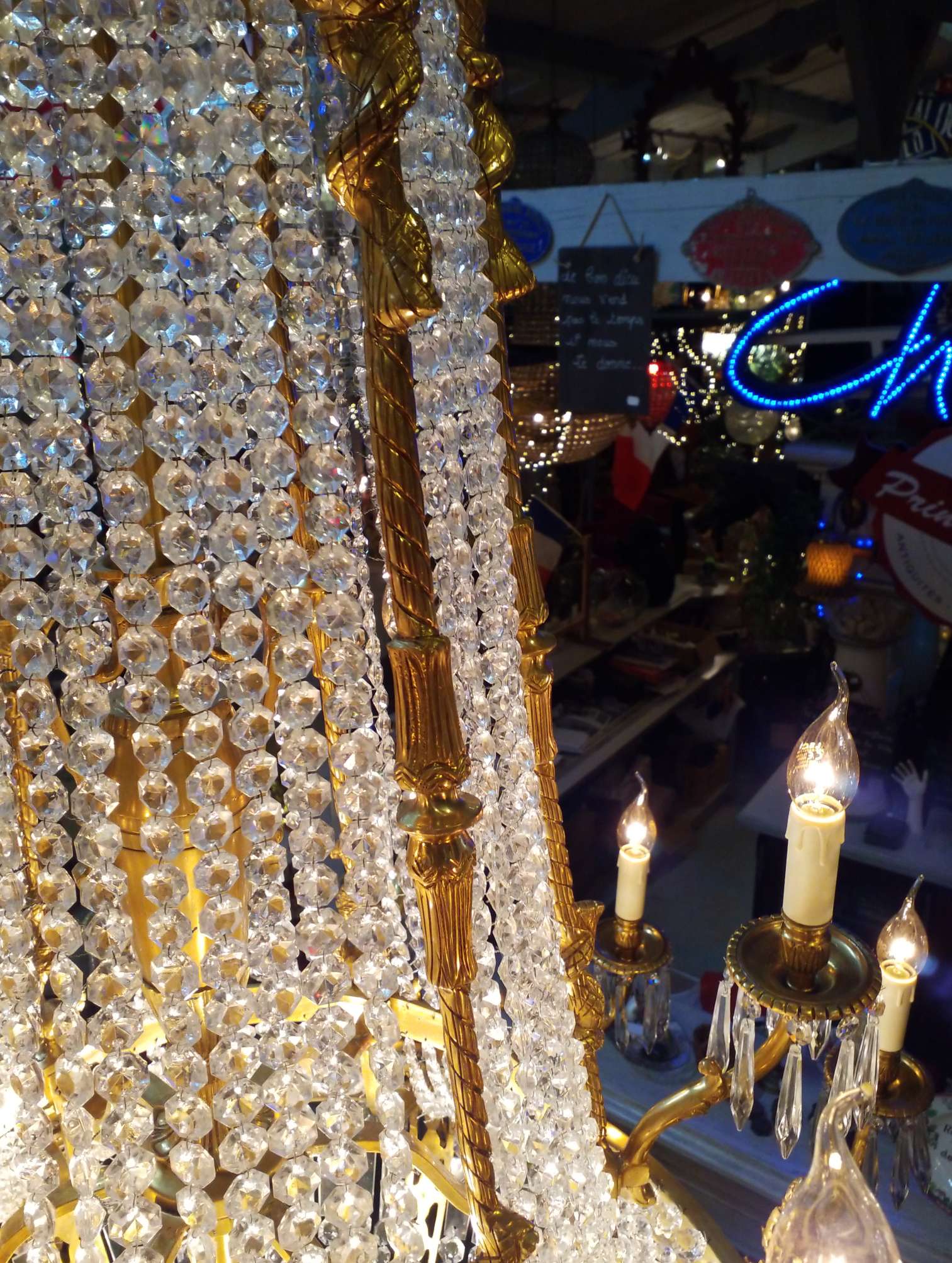 Chandelier with tassels