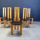 Chaises de salle à manger en chêne à dossier haut postmodernes, années 1980 - ensemble de 6