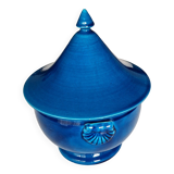 Turquoise blue vegetable bowl