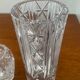 Trio of vintage Bohemian crystal vases