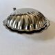 Silver-plated shell butter dish, 1950s