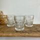 5 vintage whiskey glasses
