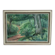 Original Swedish Oil on Canvas – "Path through the Forest" by H.J. Larsson – Signed, Vintage and Framed – 70 x 50 cm (27.5 x 19.6 inches)