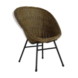 Sixties rattan easy chair by Dirk van Sliedregt
