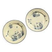 Set of 2 iron earth plates Sarreguemines earthenware Tsarine ACC-7301
