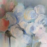 Impressionist still life with flowers, oil on canvas signed and framed