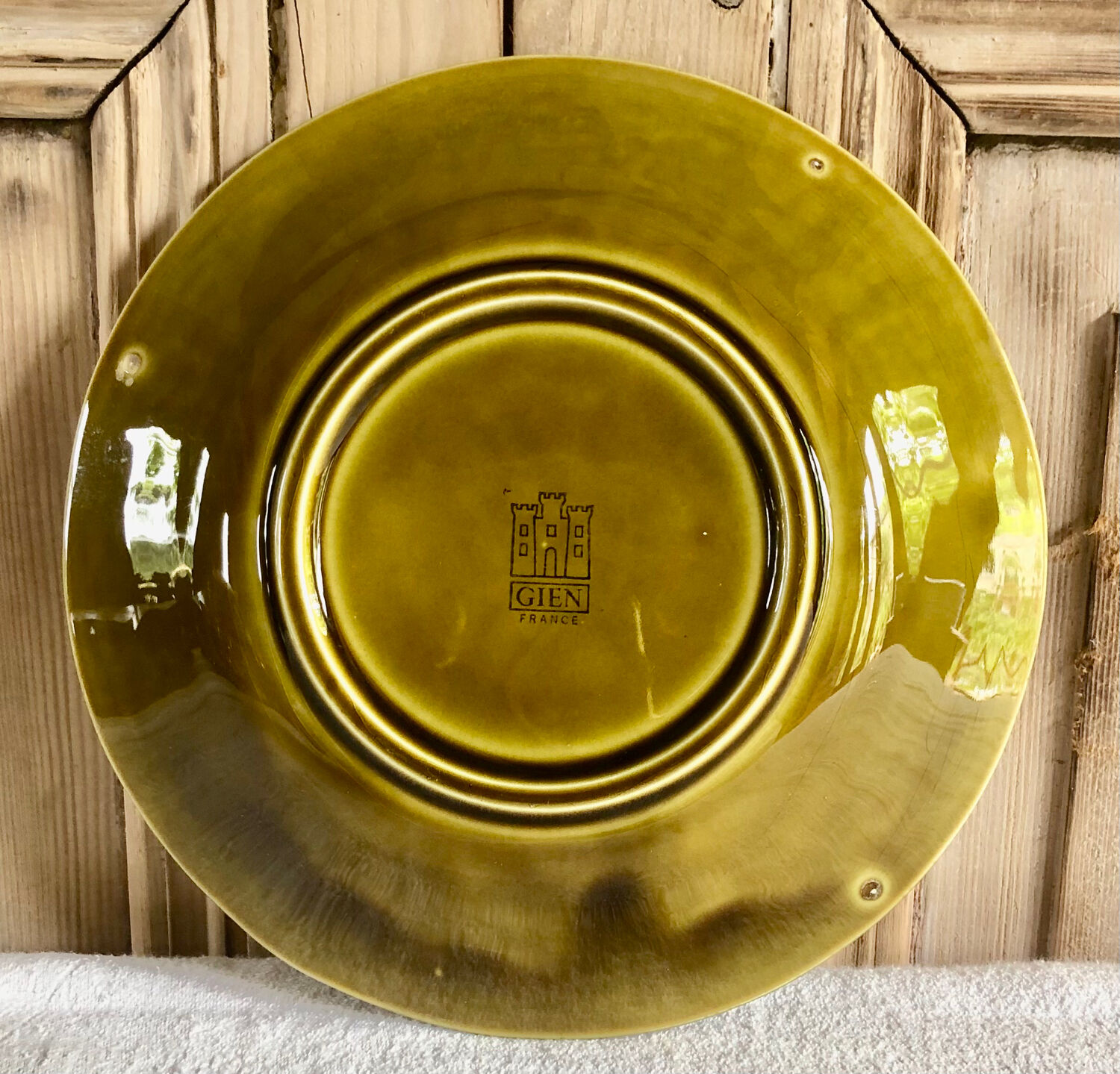 4 plates barbotine Gien