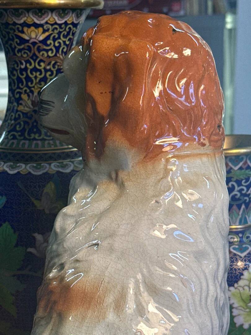 Set of 2 Dog Statues – Staffordshire – Ornament – Vintage Pair