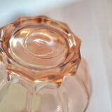 Vintage pink decanter with its 6 glasses