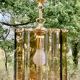 Suspension, smoked glass blade chandelier from the 1970s.