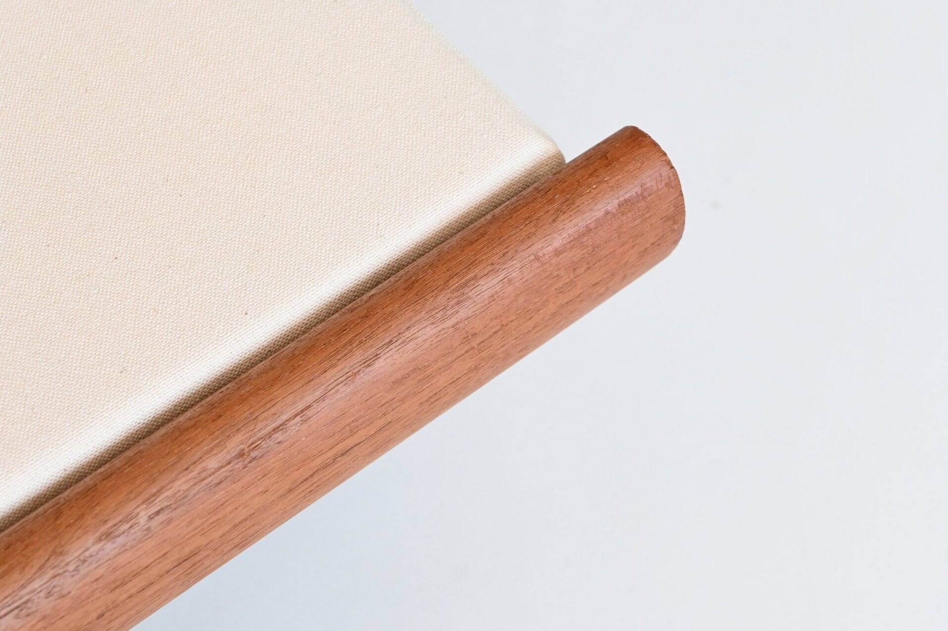 Dick Cordemeyer Lit de repos Cléopâtre en lin blanc Auping Pays-Bas 1954