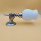 Metal wall light with opaline globe