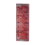 Persian runner rug handmade red wool carpet 110x320cm