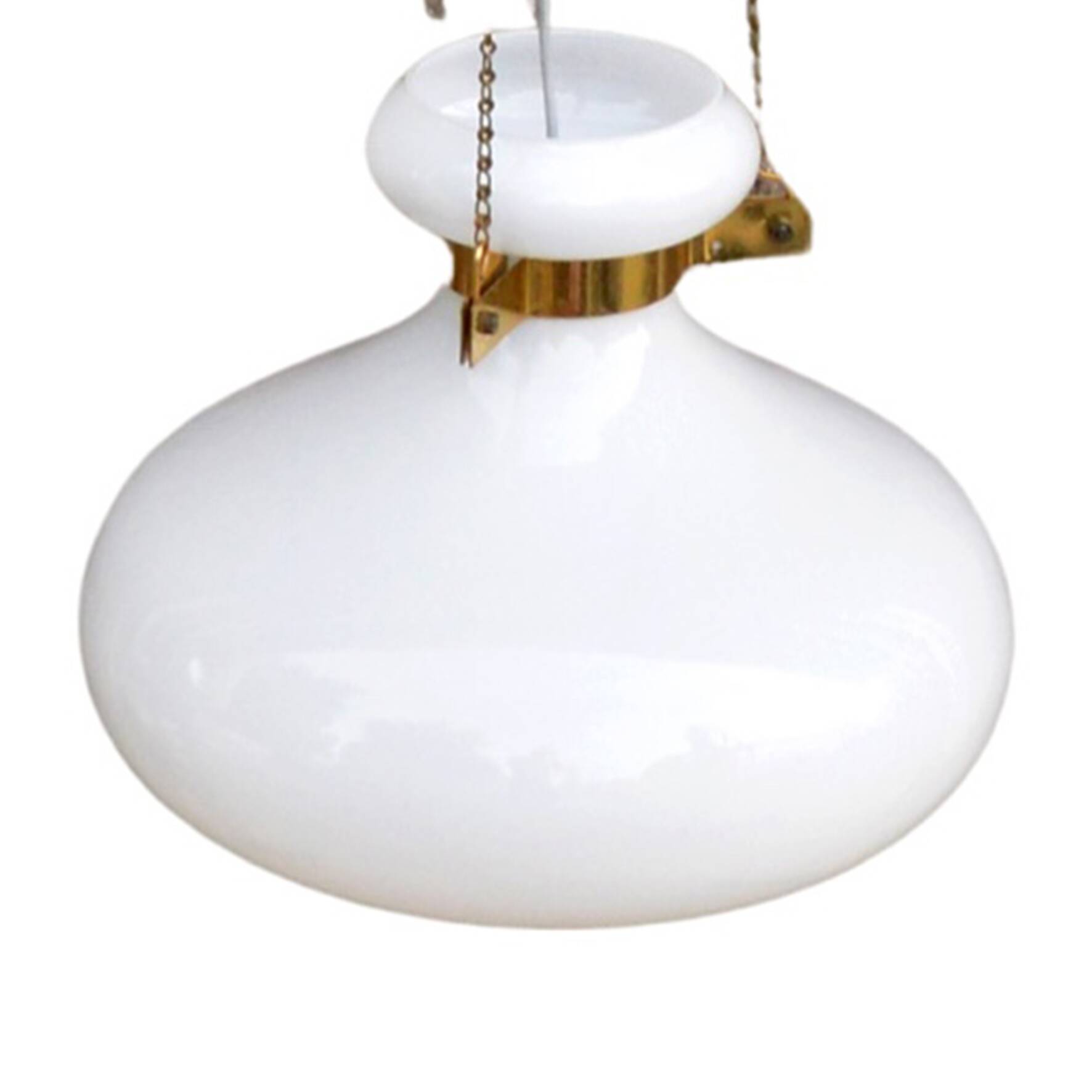 White, modernist chandelier Kamenický Šenov, Czechoslovakia, 1960s.