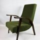 Olive Green Boucle Armchair design by Lejkowski – Leśniewski, 1970s