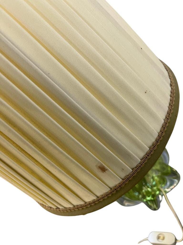 Vintage green glass MURANO table lamp / floor lamp