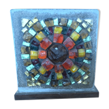 Table lamp with multicolored shards of resin 70s