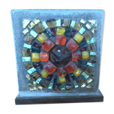 Table lamp with multicolored shards of resin 70s