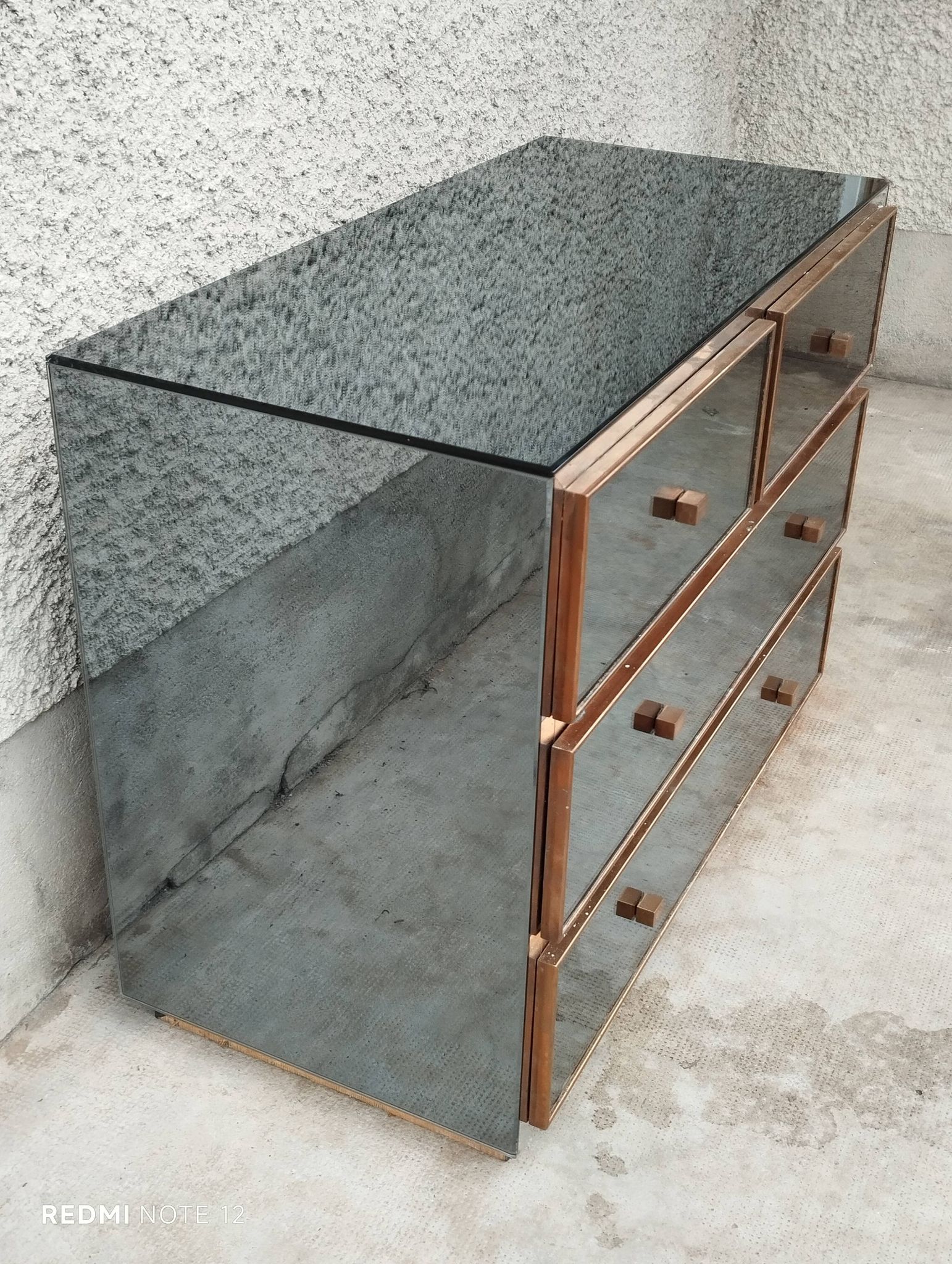 Commode design Michel Pigneres miroirs