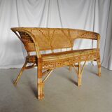 Bamboo and rattan sofa